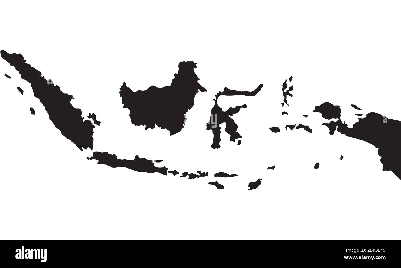 illustrazione vettoriale piatta di sfondo della mappa indonesiana Illustrazione Vettoriale