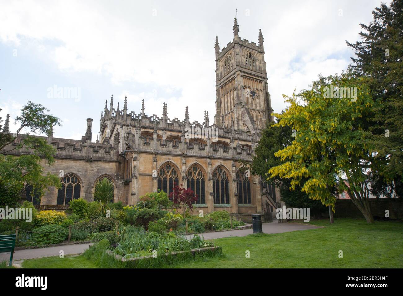 Chiesa parrocchiale di San Giovanni Battista nel Cirencester, Gloucestershire, Regno Unito Foto Stock