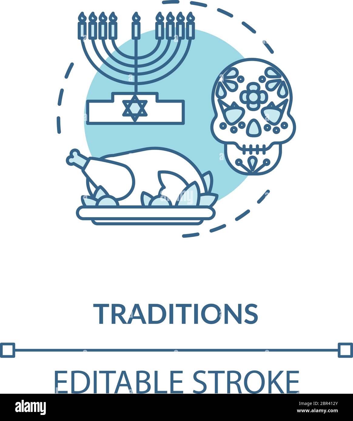 Icona tradizionale di concetto turchese Illustrazione Vettoriale