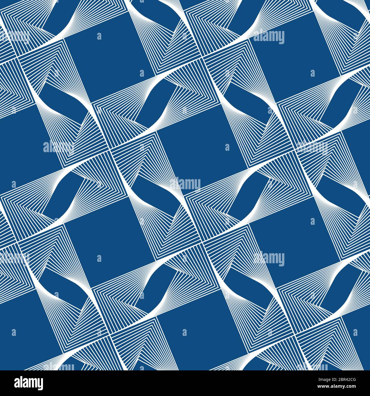 Motivo grafico a nastro Classic Blue color 2020. Design vettoriale blu guilloche senza cuciture Illustrazione Vettoriale