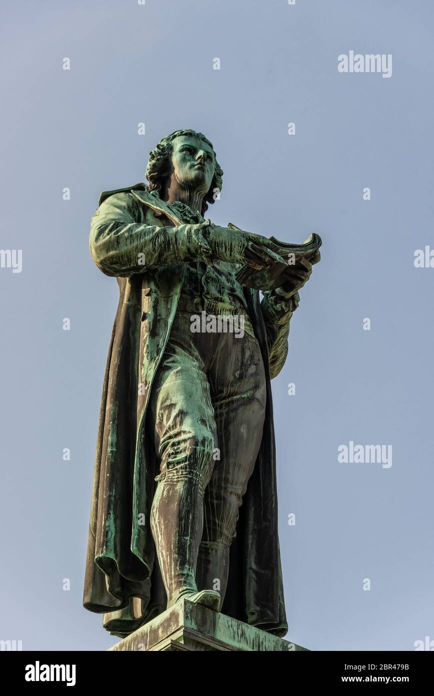 Monumento a Friedrich von Schiller, Vienna, Austria Foto Stock