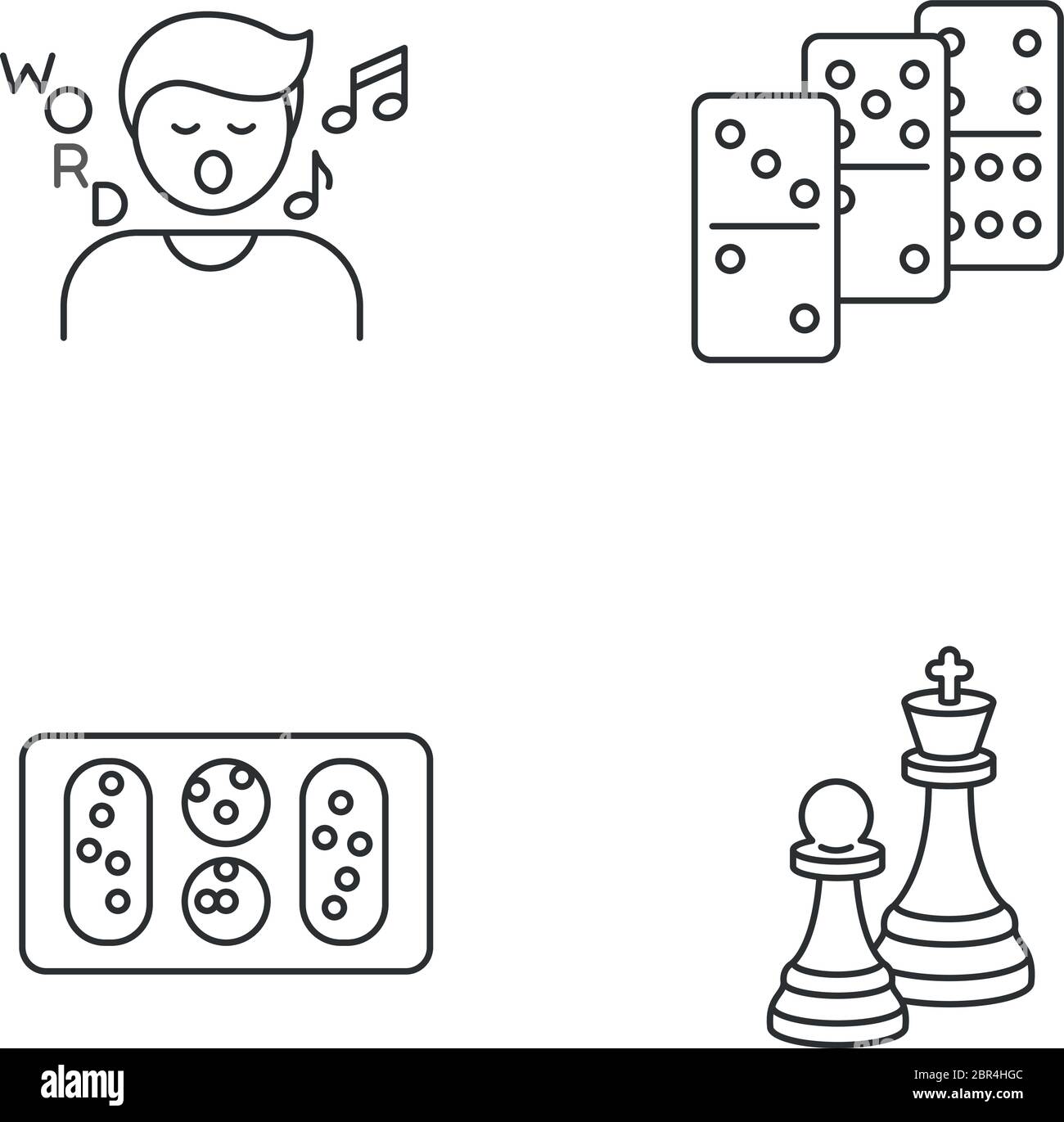 Attività di intrattenimento insieme di icone lineari pixel Perfect Illustrazione Vettoriale