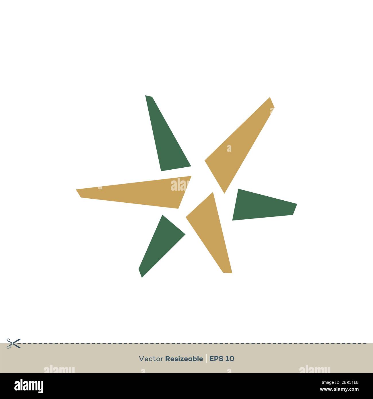 Disegno di illustrazione del modello del logo di Star Sparkle Foto Stock