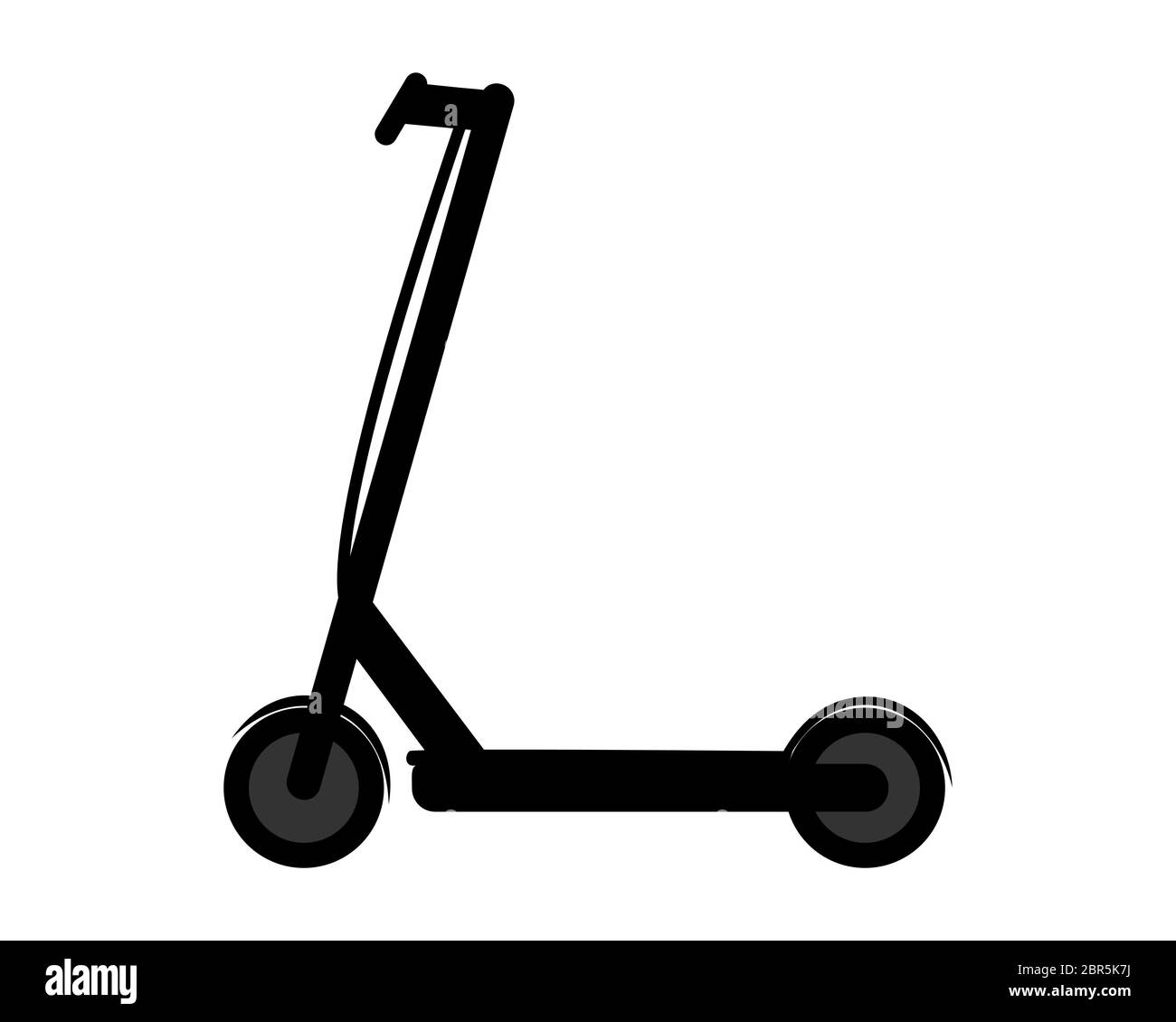 E-Scooter auf weißem Hintergrund Foto Stock