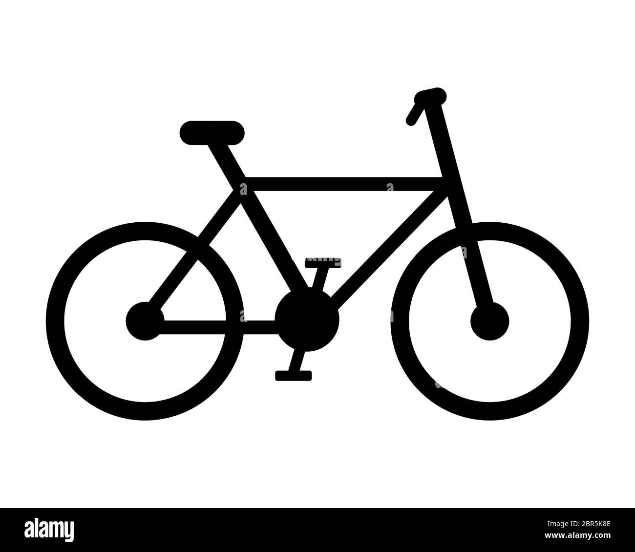 Fahrrad auf weißem Hintergrund Foto Stock