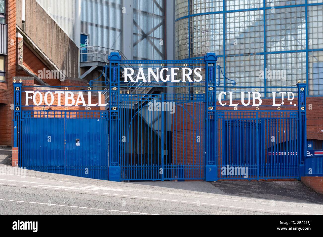 Glasgow Rangers Ibrox Stadium, Glasgow, Scozia, Regno Unito Foto Stock