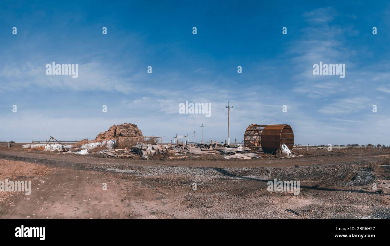 Odessa, Ucraina - 10.27.2018. Ecolandia è una famiglia luogo amichevole con un ristorante, un albergo per bambini complesso di intrattenimento e lo zoo di eco-Agriturismo Foto Stock