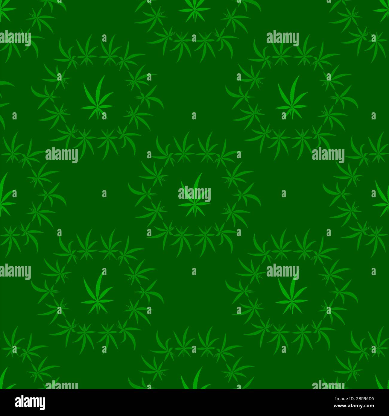 Verde di foglie di Cannabis sfondo. Verde per la Marijuana Medica modello senza giunture Foto Stock
