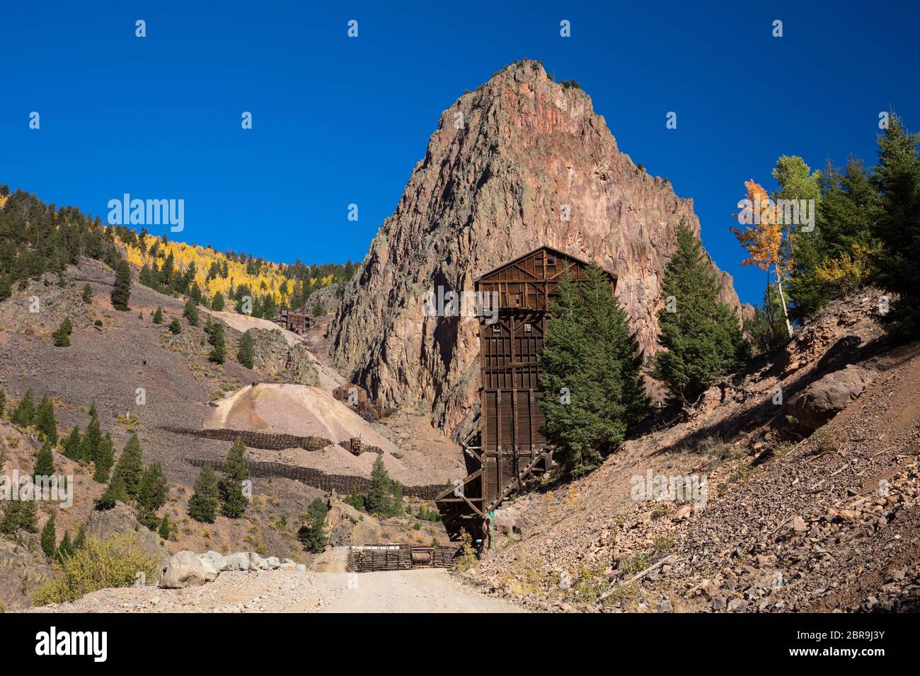 Miniera storica di Commodore, Creede, Colorado Foto Stock