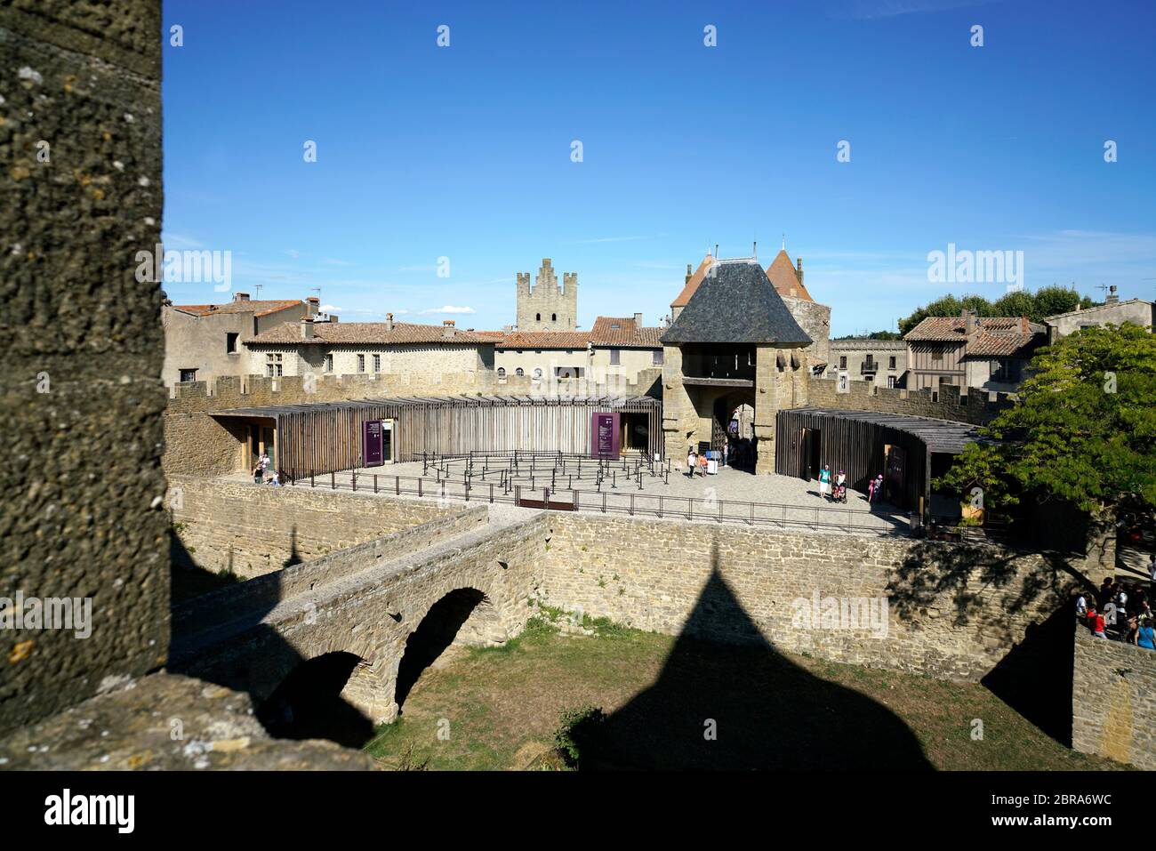 Chateau Comtal (Castello del conte) nella città fortificata di Carcassonne.Aude.Occitanie.France Foto Stock