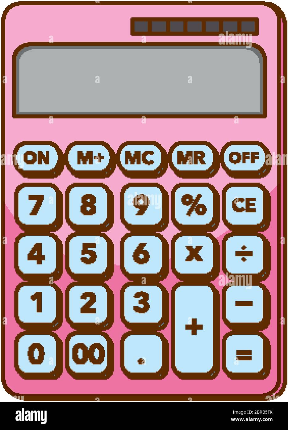 Calcolatrice rosa su sfondo bianco Immagine e Vettoriale - Alamy