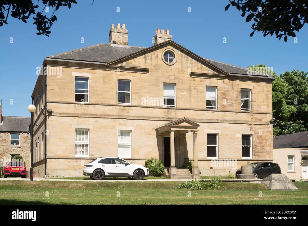 Usworth Hall un edificio in pietra di fine XVIII secolo a Washington, Tyne and Wear, Inghilterra, Regno Unito Foto Stock