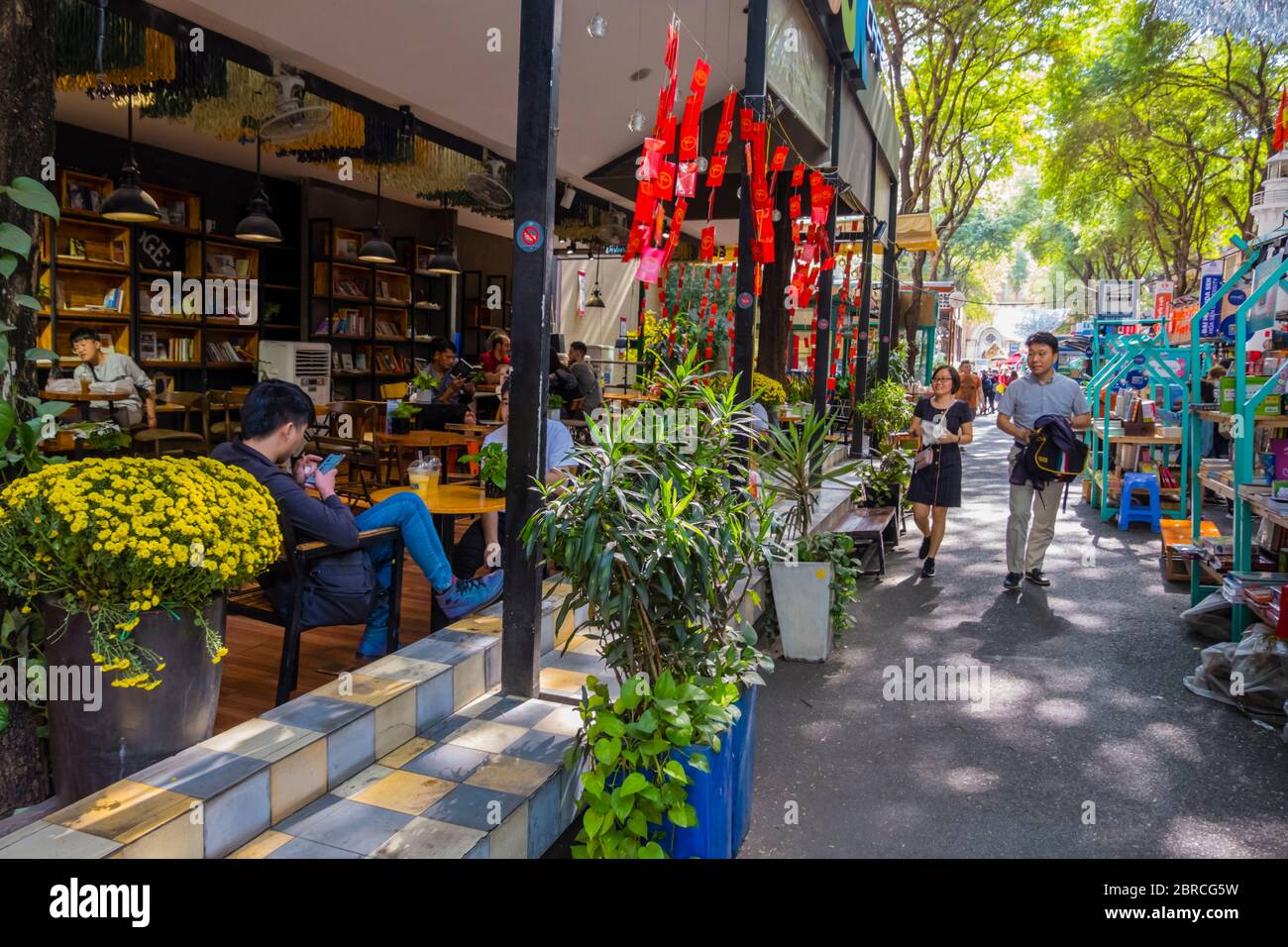 Prenota Via, quartiere ben Nghe, ho Chi Minh City, Vietnam, Asia Foto Stock