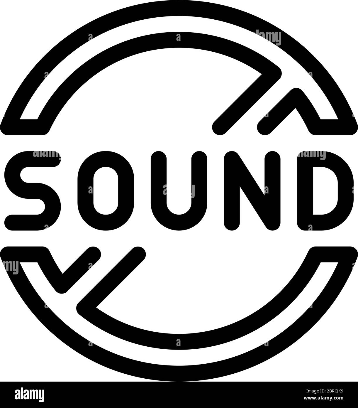 icona sound ban illustrazione vettoriale del contorno Illustrazione Vettoriale