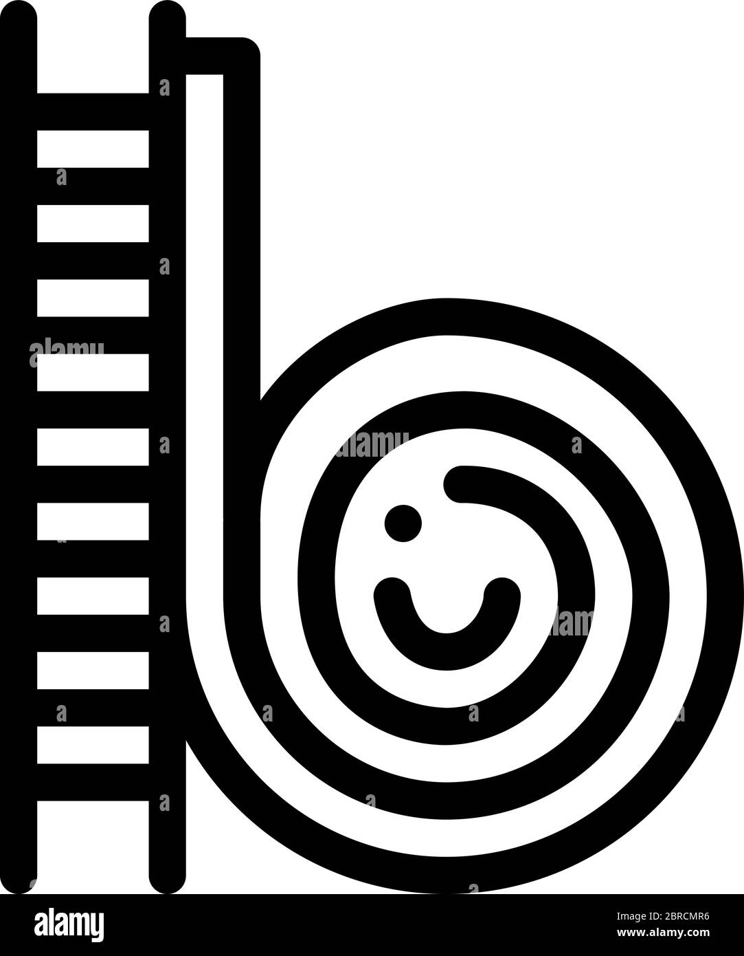 icona di scorrimento verso l'alto icona di lumaca illustrazione del profilo vettoriale Illustrazione Vettoriale