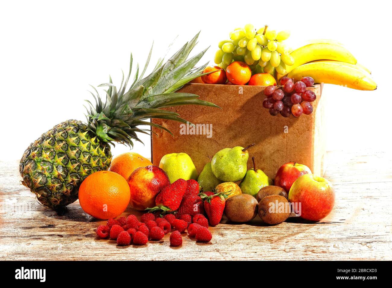 Frutta, fotografia alimentare, studo shot, sfondo bianco, Germania Foto Stock