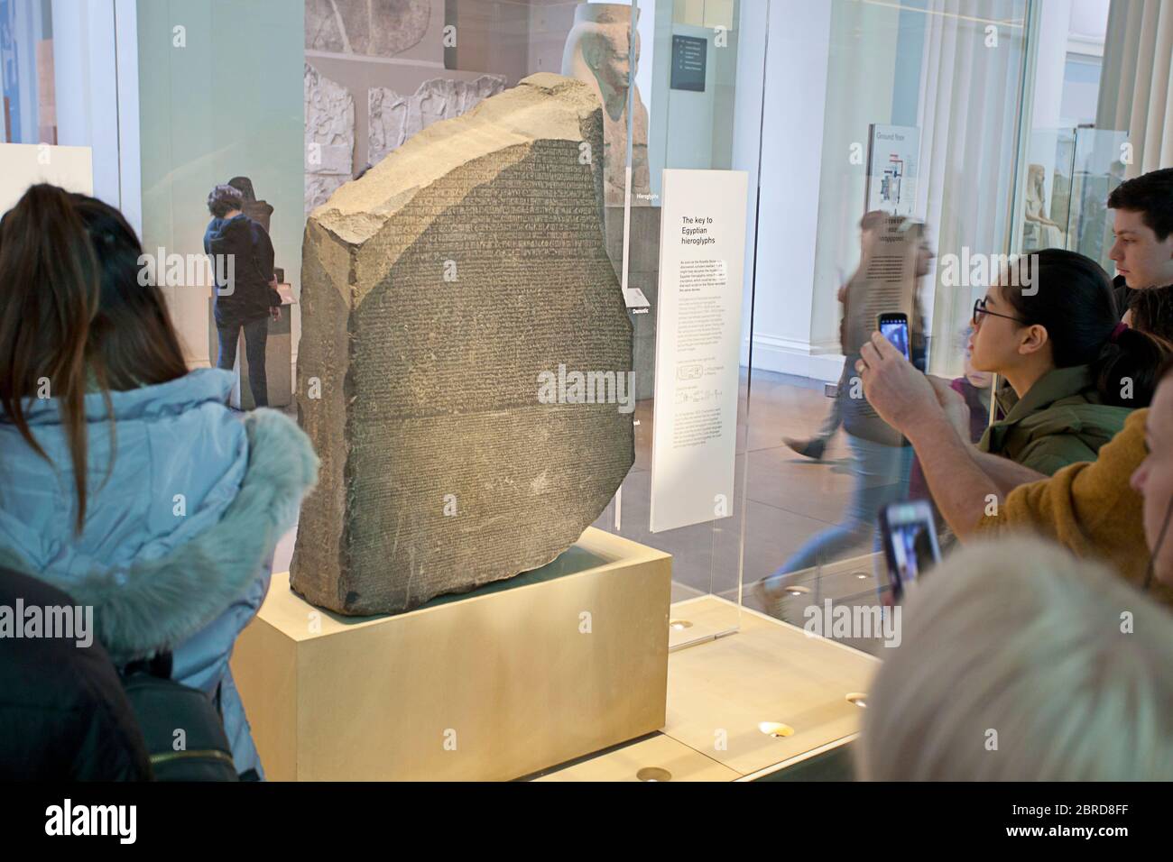 Rosetta Stone al British Museum Foto Stock