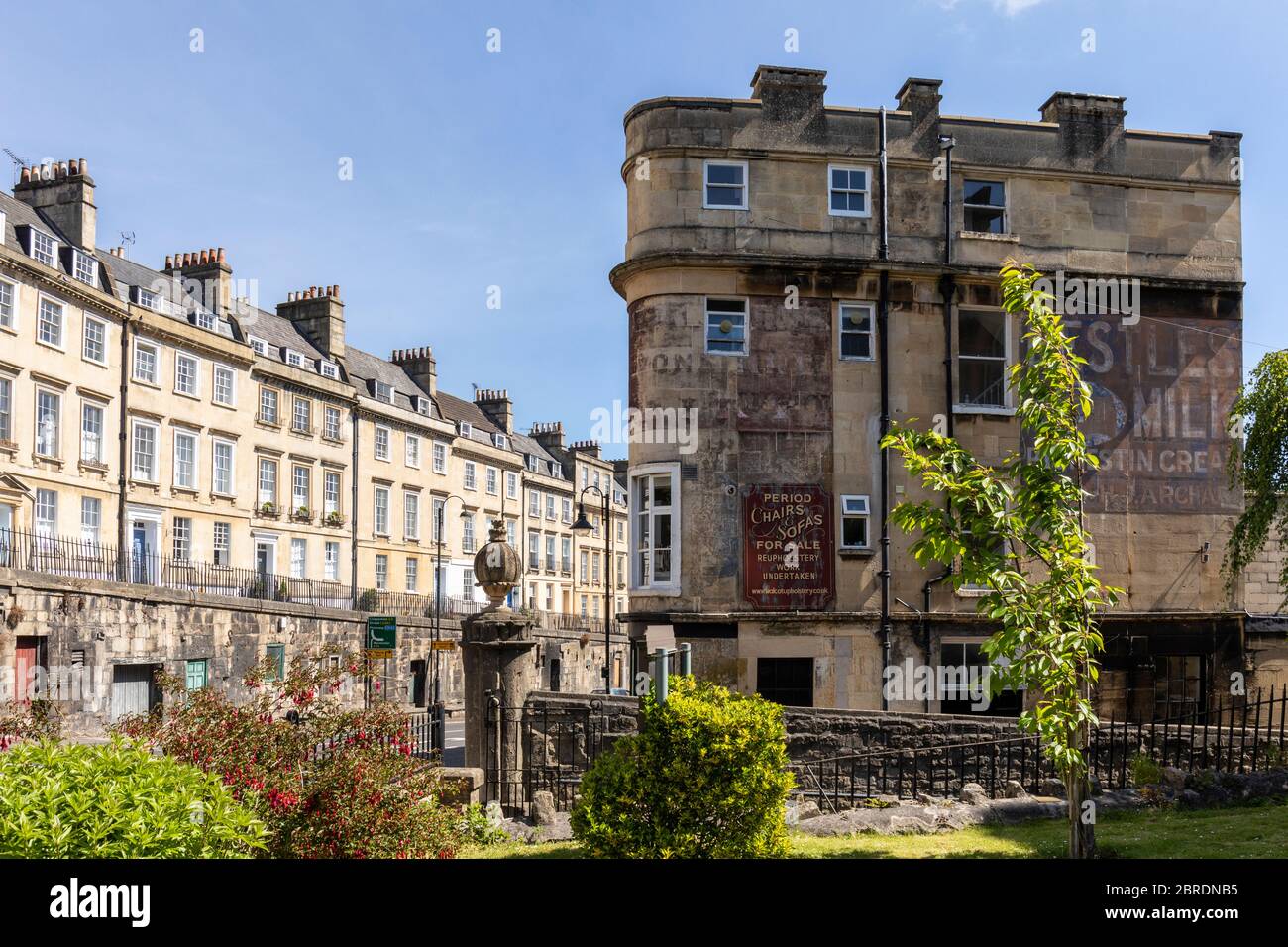 Bath City Centre Georgian Buildings, Cleveland Terrace, Somerset, Inghilterra, Regno Unito Foto Stock