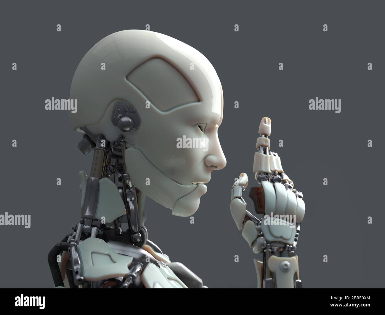 comunicazione del robot con le persone Foto Stock