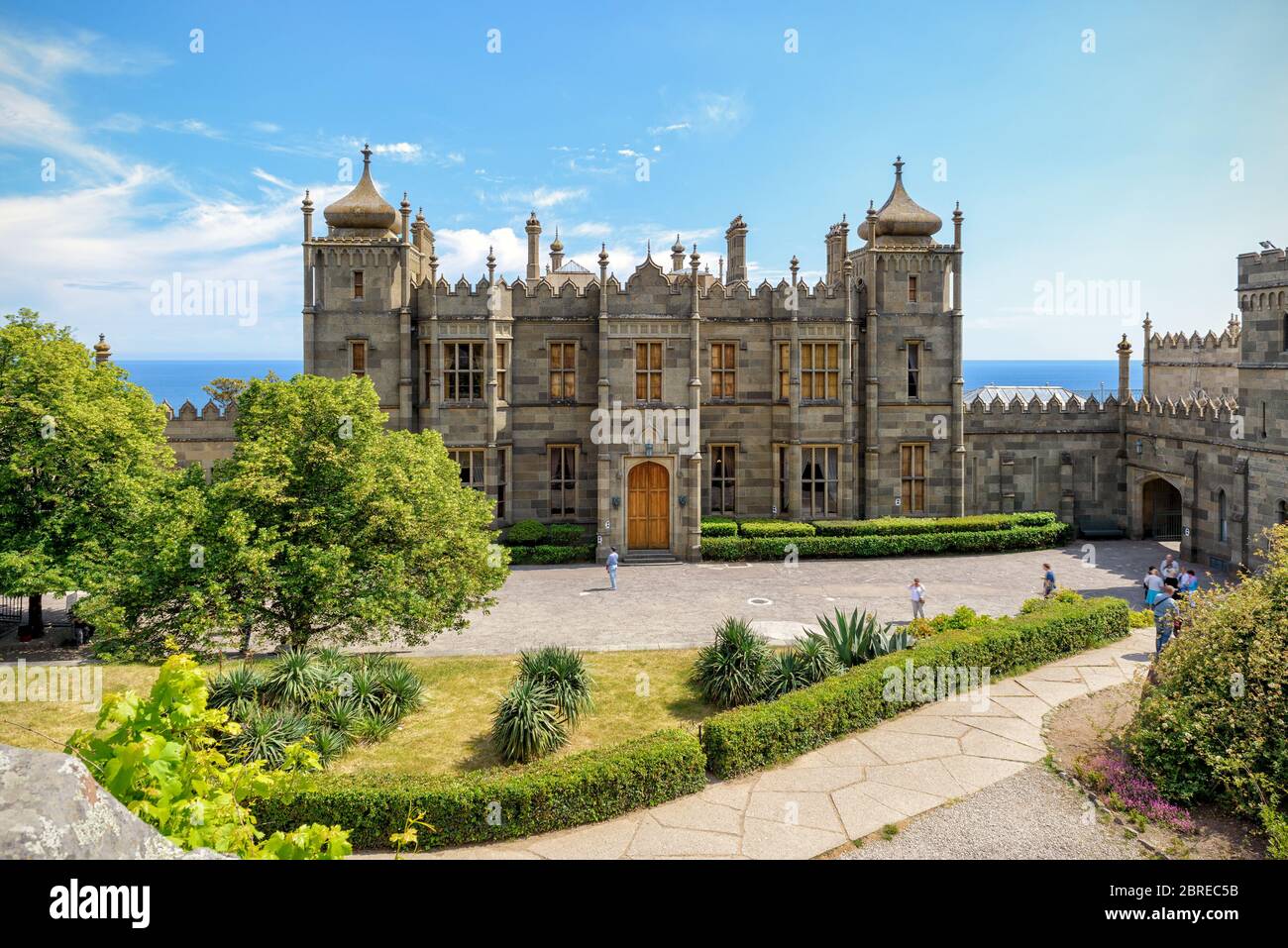 Palazzo Vorontsov nella città di Alupka, Crimea, Russia Foto Stock