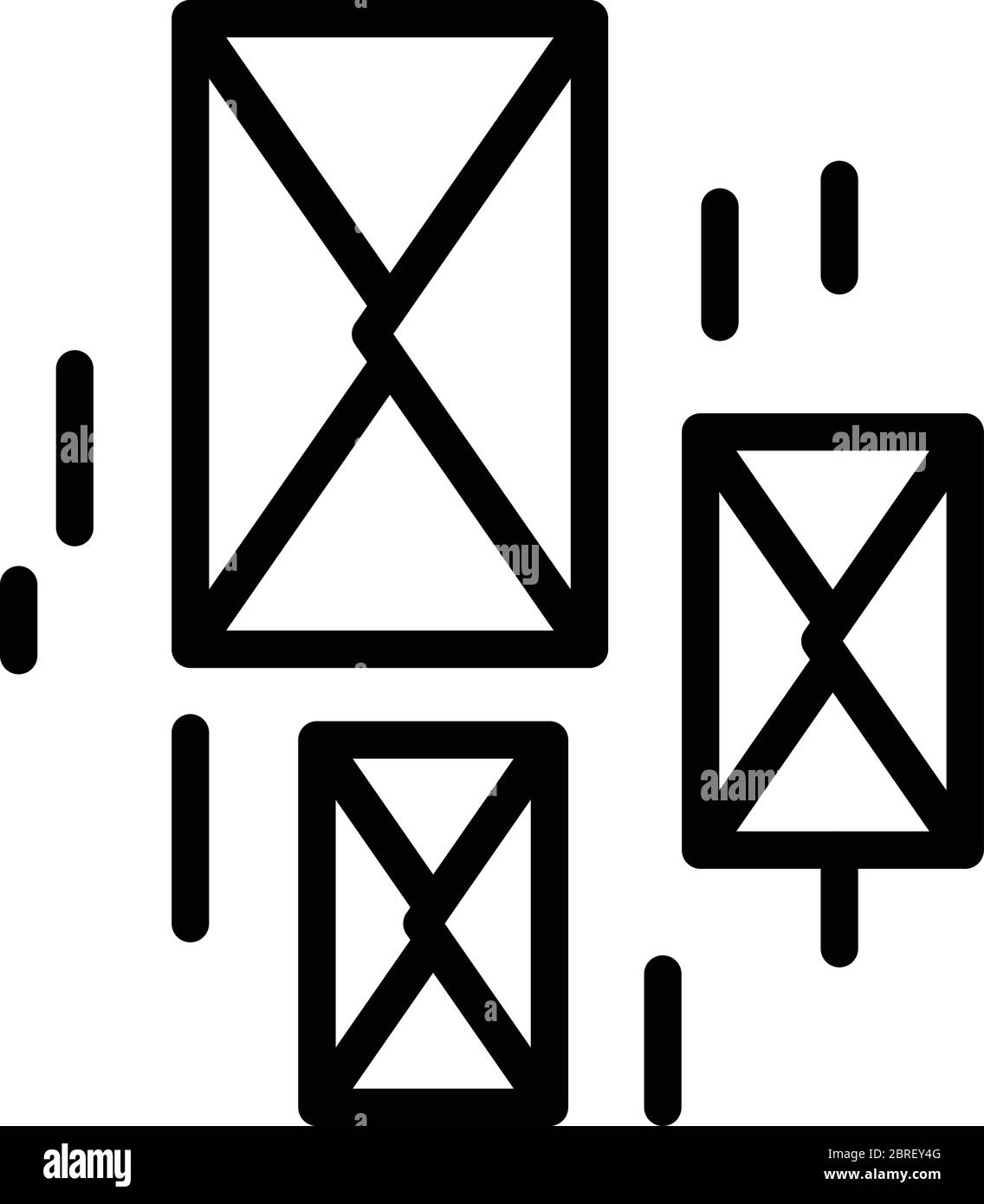 Icona dello stimatore della posta concettuale, stile del contorno Illustrazione Vettoriale