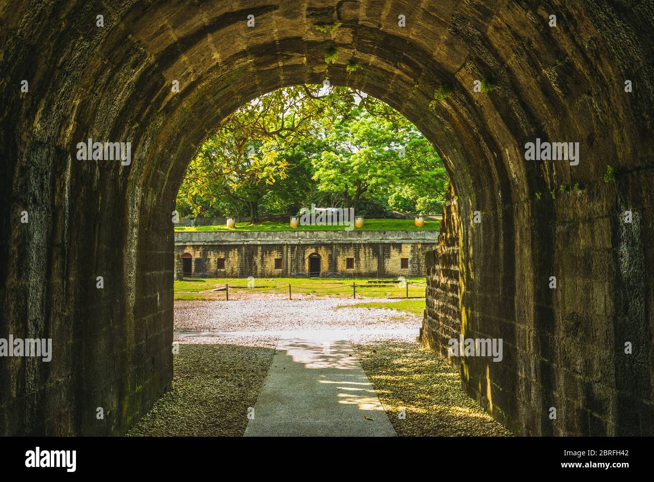 Hobe Fort, noto anche come Huwei Fort, a Tamsui, taipei, taiwan Foto Stock