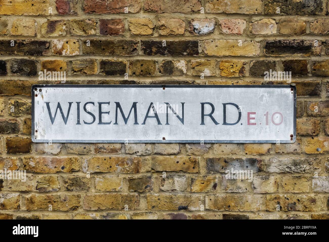 Cartello nome via Wiseman Road a Londra Inghilterra Regno Unito Regno Unito Foto Stock