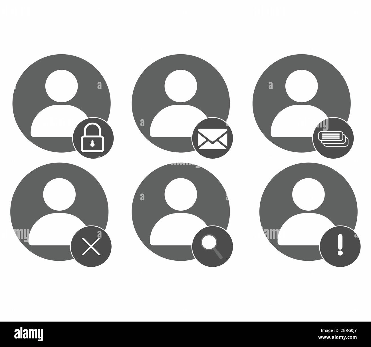 Icone impostate per i siti di social network e della community. Illustrazione Vettoriale