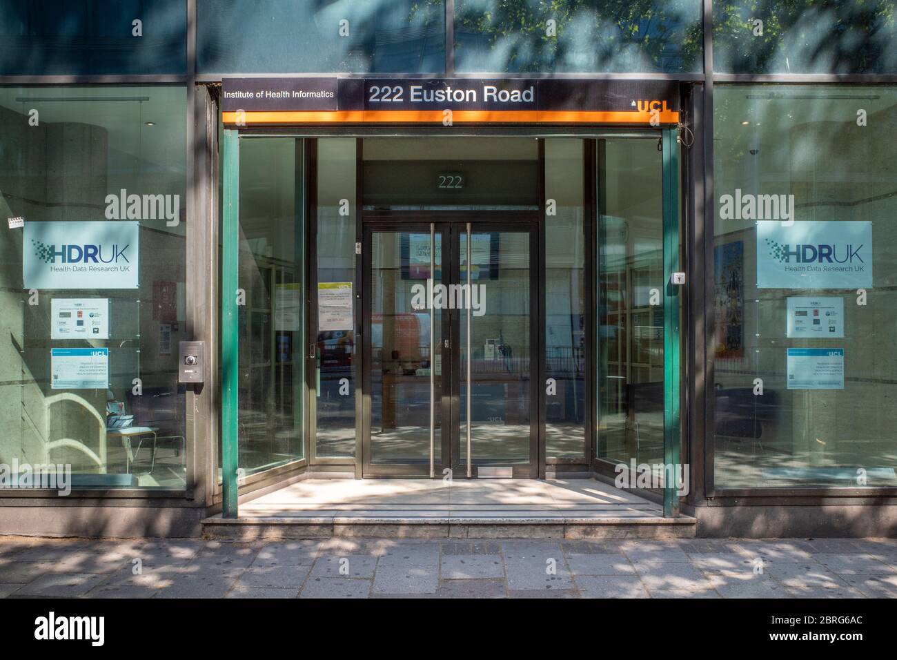 Lockdown Londra: 20 maggio 2020, UCL Institute of Health Informatics edificio a Euston, utilizzando la ricerca di dati per combattere Covid-19 nel Regno Unito e nel mondo. Foto Stock