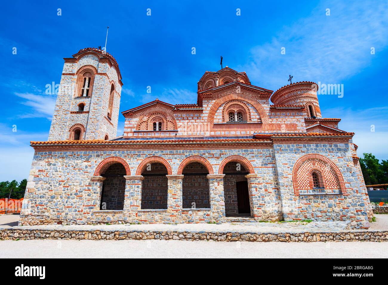 Chiesa dei Santi Clemente e Panteleimon o Crkva Sveti Kliment Pantelejmon è una chiesa bizantina di Ohrid, Macedonia del Nord Foto Stock