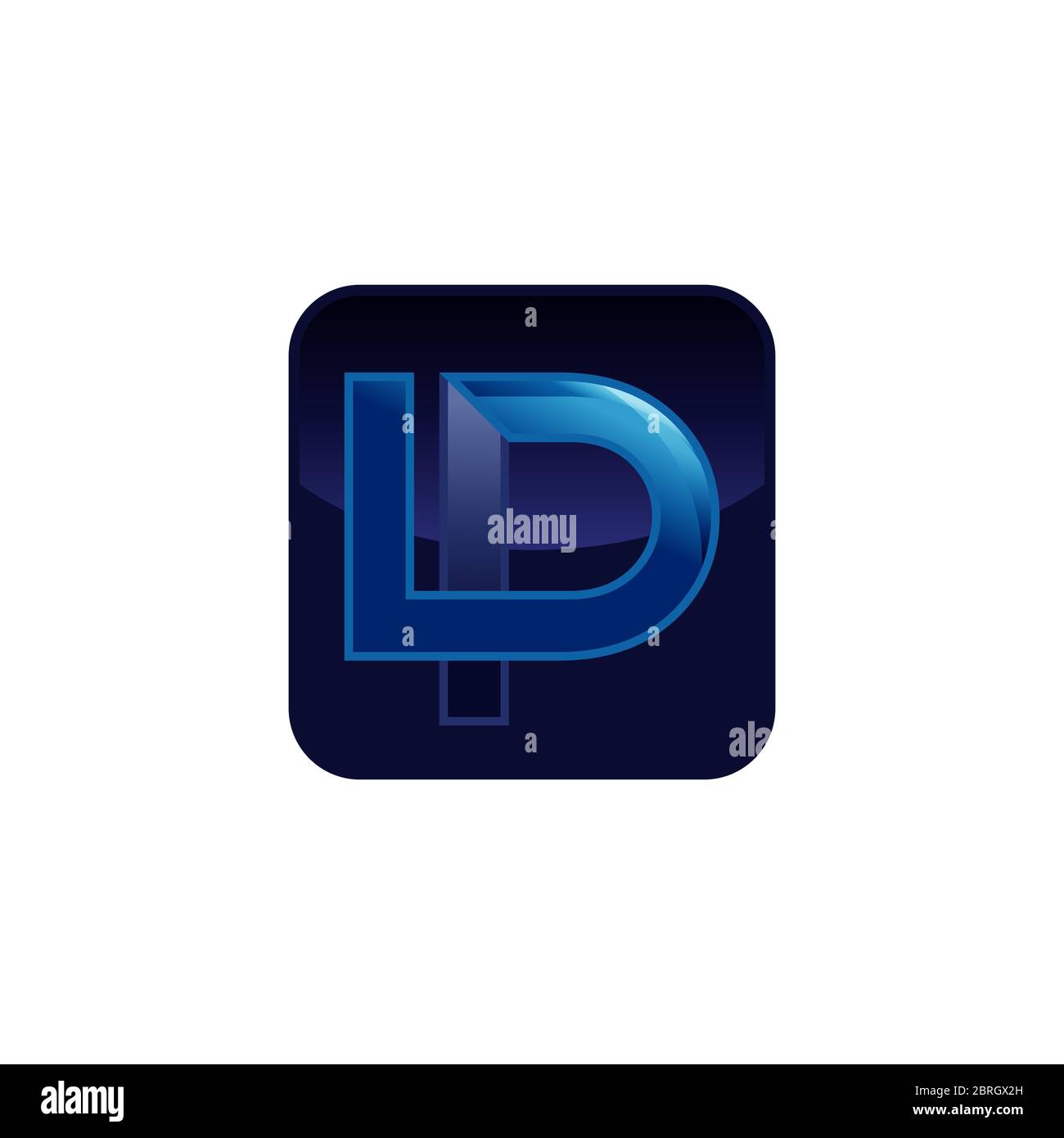 Colori del design del logo LP Letter. Illustrazione del logo dell'icona di Creative Modern Letters Vector. Illustrazione Vettoriale