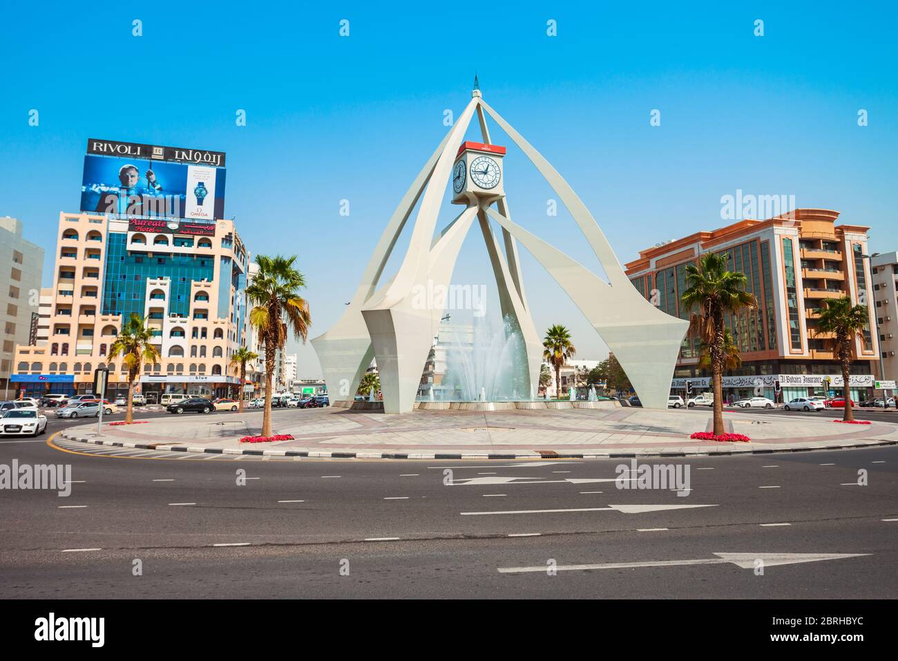 DUBAI, Emirati Arabi Uniti - 24 febbraio 2019: Deira Clock Tower è un punto di riferimento situato in zona Deira di Dubai negli Emirati arabi uniti Foto Stock