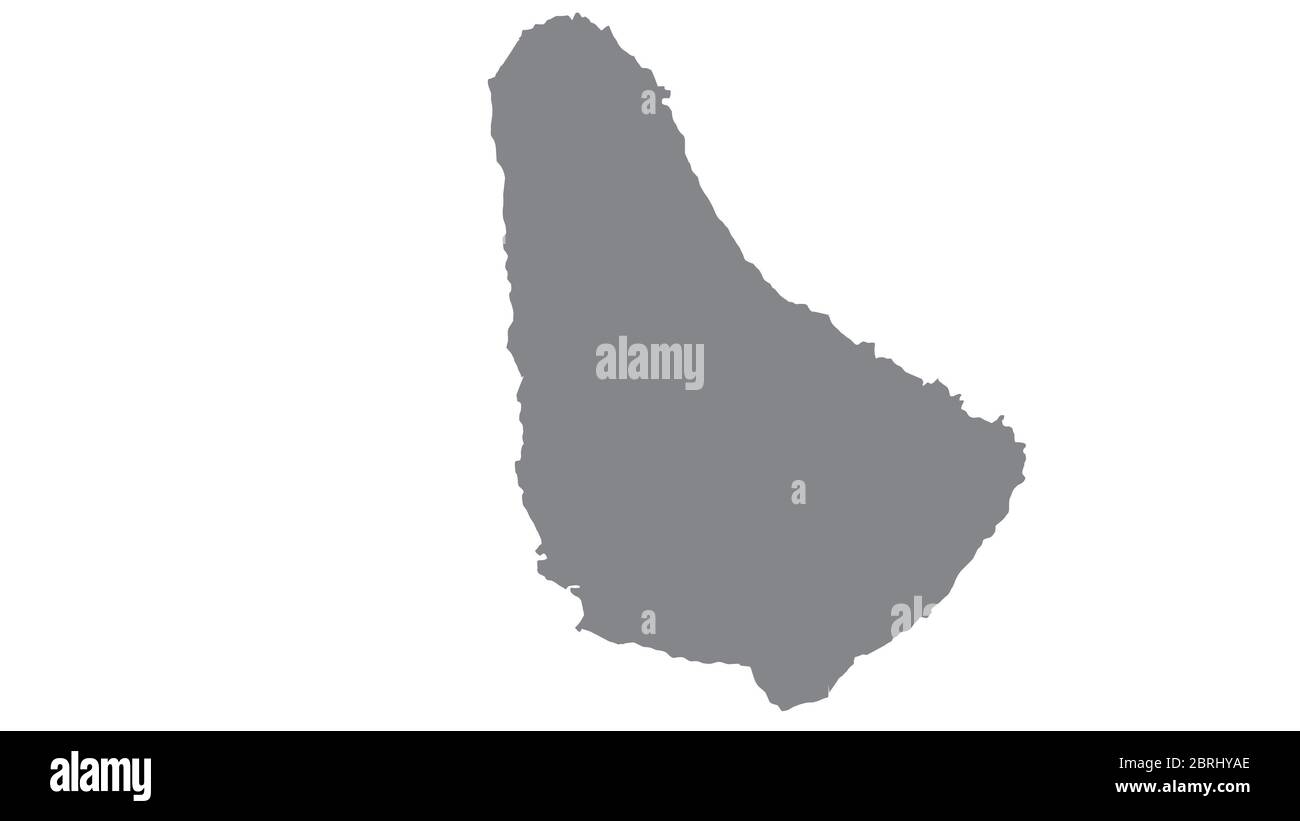 Mappa Barbados con tonalità di grigio su sfondo bianco,illustrazione,textured , simboli di Barbados,per la pubblicità,promuovere, TV commerciale, annunci, web design, Foto Stock