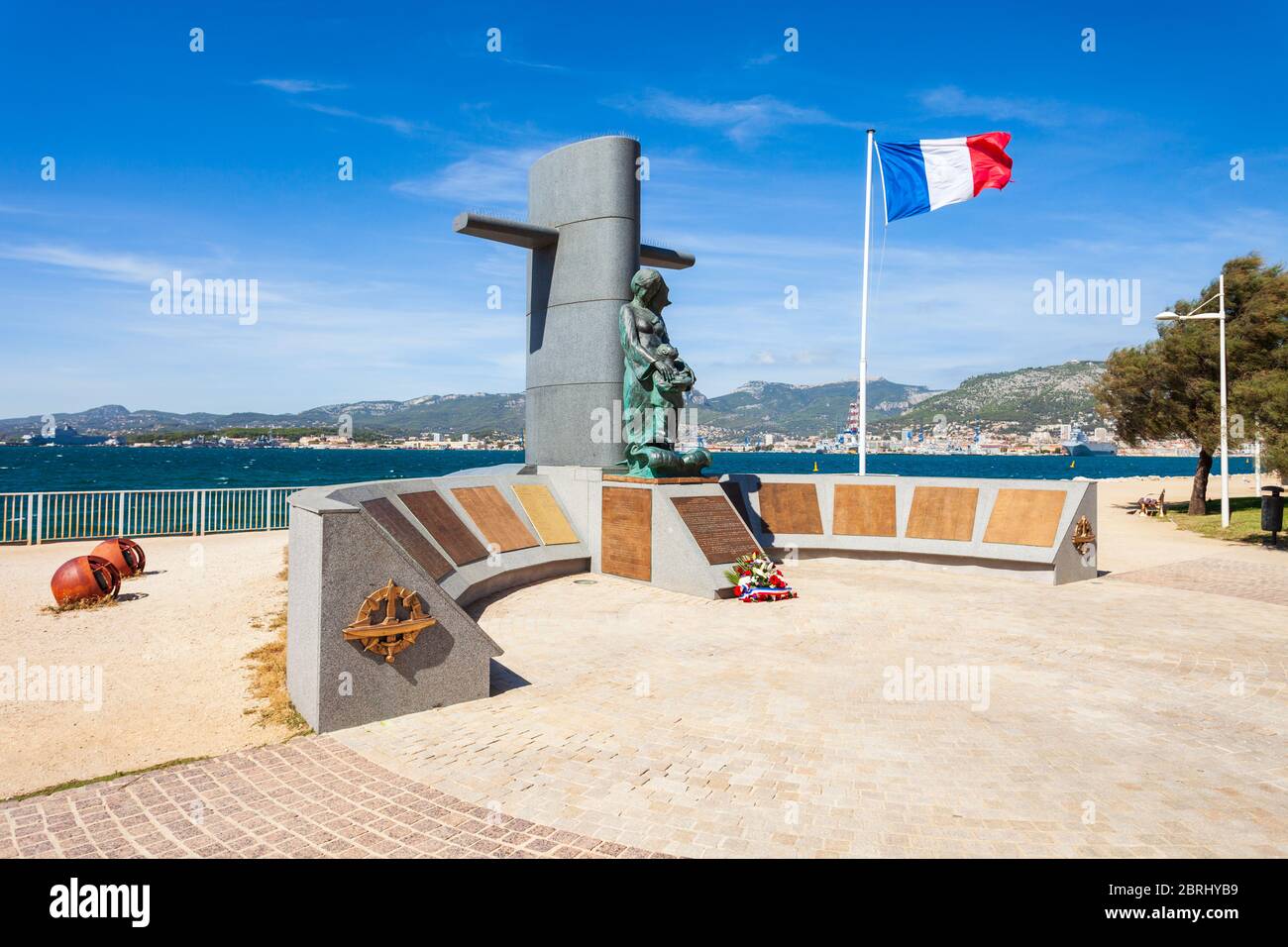 TOULON, Francia - 24 settembre 2018: Francese Sommergibile Monumento commemorativo presso il Royal Park tour nella città di Tolone in Francia Foto Stock