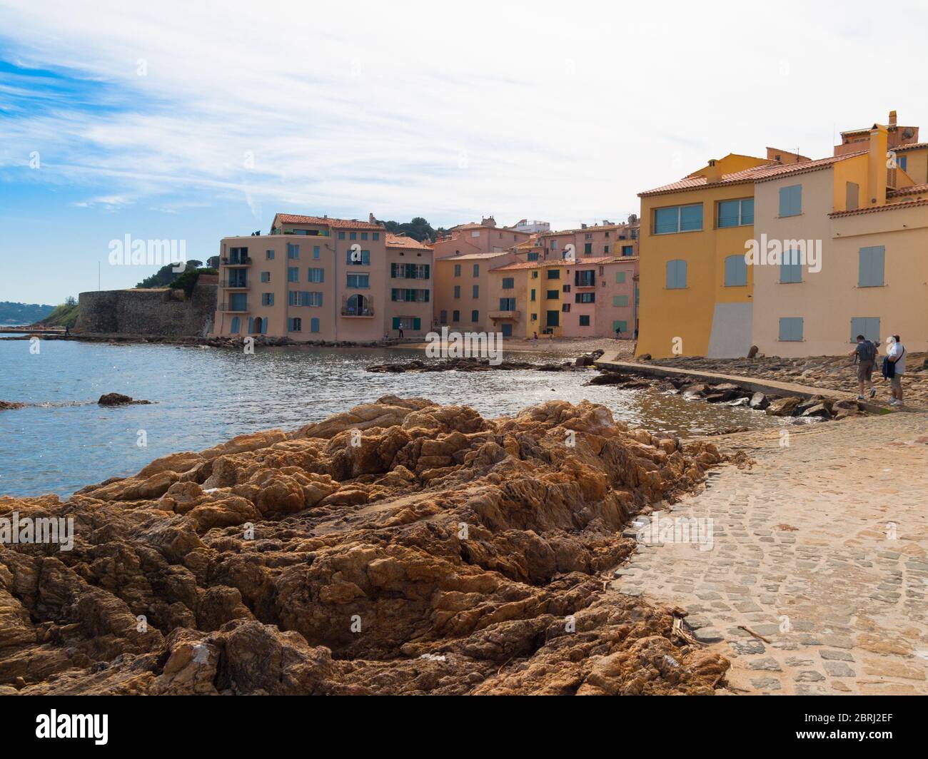 Plage de la Ponche - spiaggia a Saint-Tropez, Costa Azzurra, Côte d'Azur, Francia Foto Stock