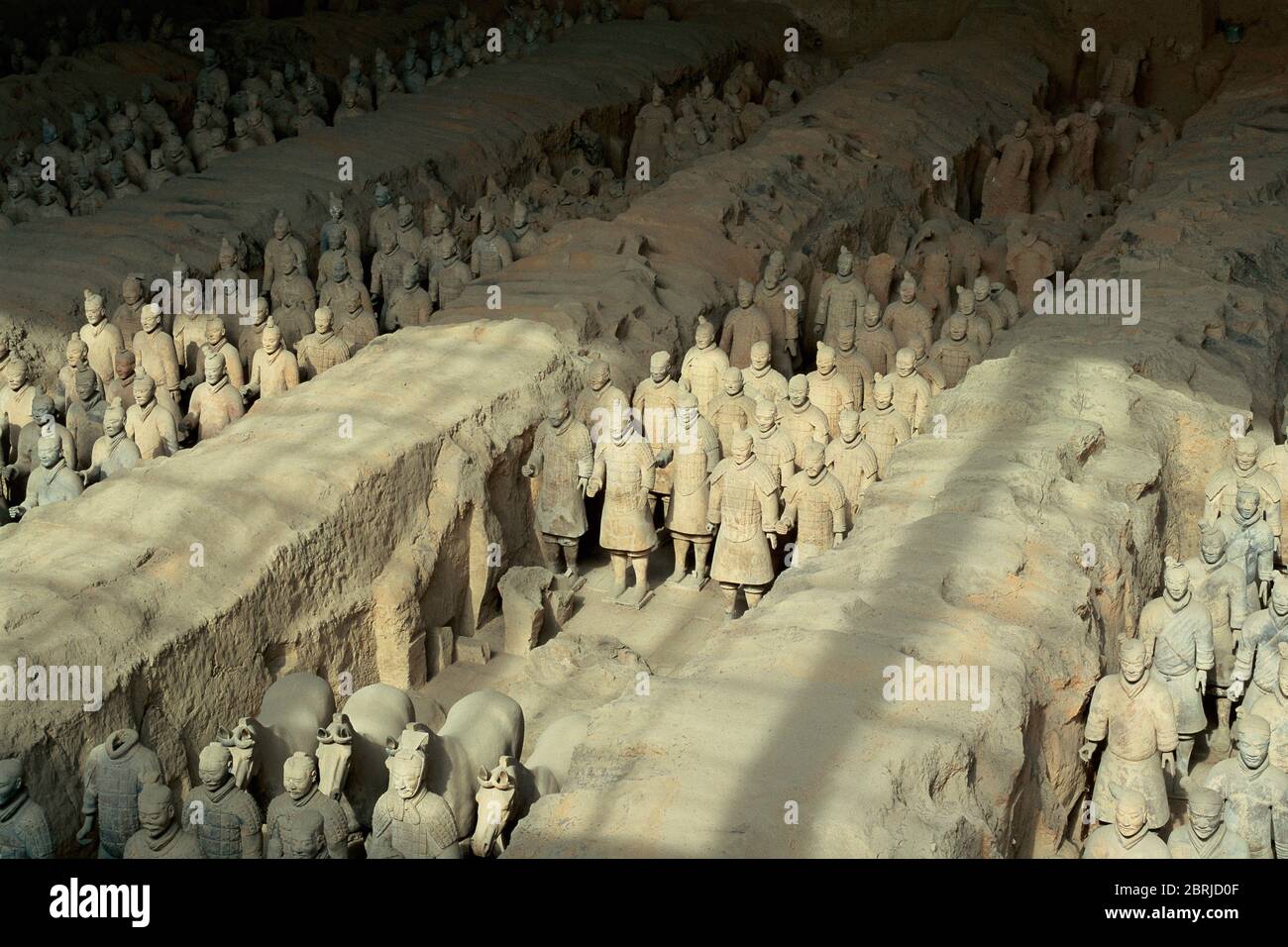 Guerrieri di Terra cotta, Xi'an, provincia di Shaanxi, Cina Foto Stock