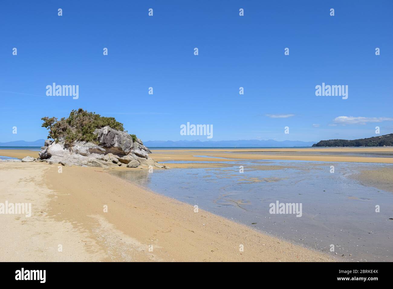 spiaggia panoramica isola sud, nuova zeland Foto Stock