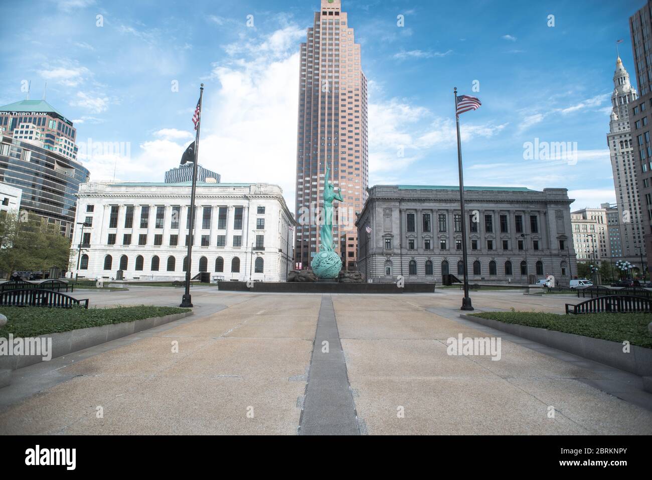 Cleveland Ohio Skyline Foto Stock