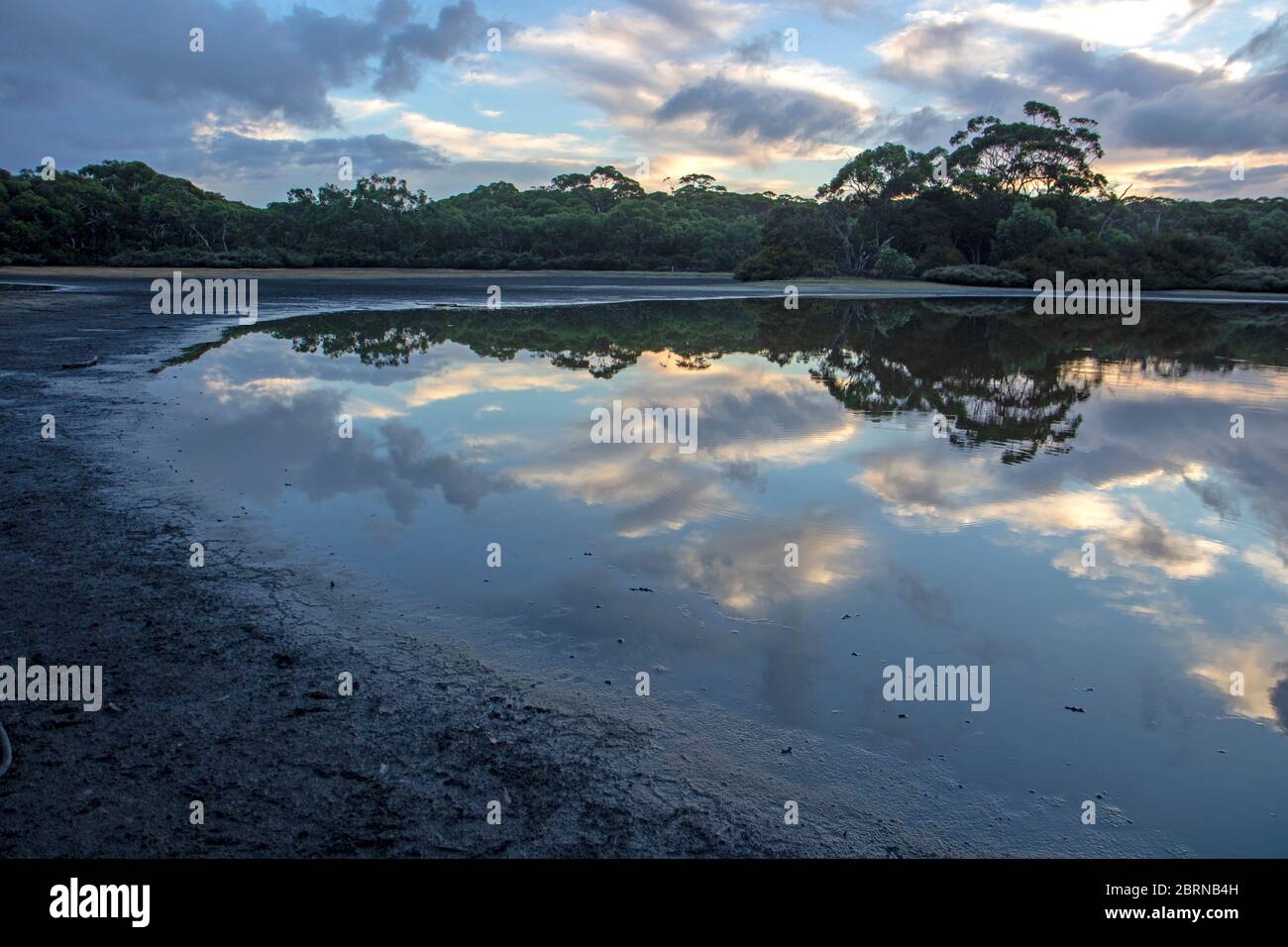 Dawn a Wilderness Lagoon su Kangaroo Island Foto Stock