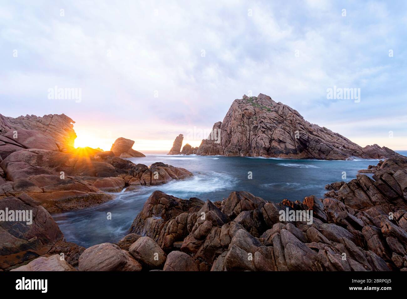 Tramonto al Pan di zucchero, Capo Naturaliste, Australia Foto Stock