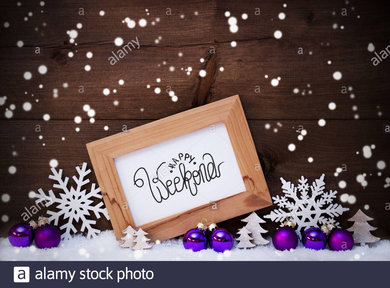 Stella Di Natale In Inglese.Weekend Christmas Snow Purple Immagini E Fotos Stock Alamy