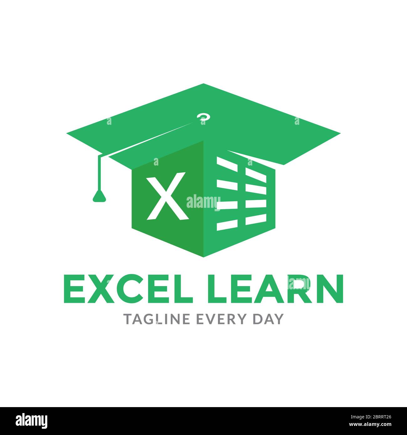 Vettore di progettazione del logo Excel Academy Illustrazione Vettoriale