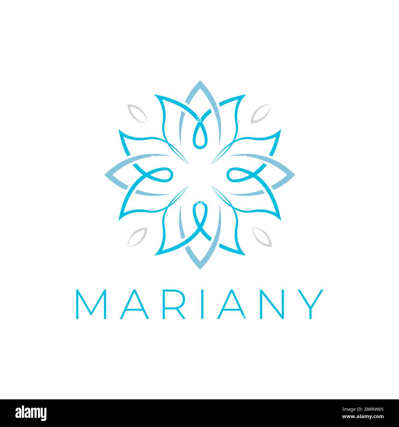 Logo Letter AM flower Illustrazione Vettoriale