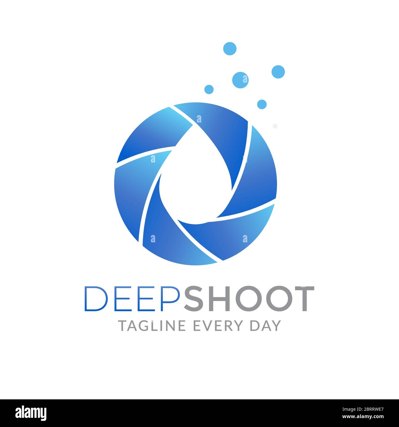 Modello di disegno del logo Water Photography Illustrazione Vettoriale