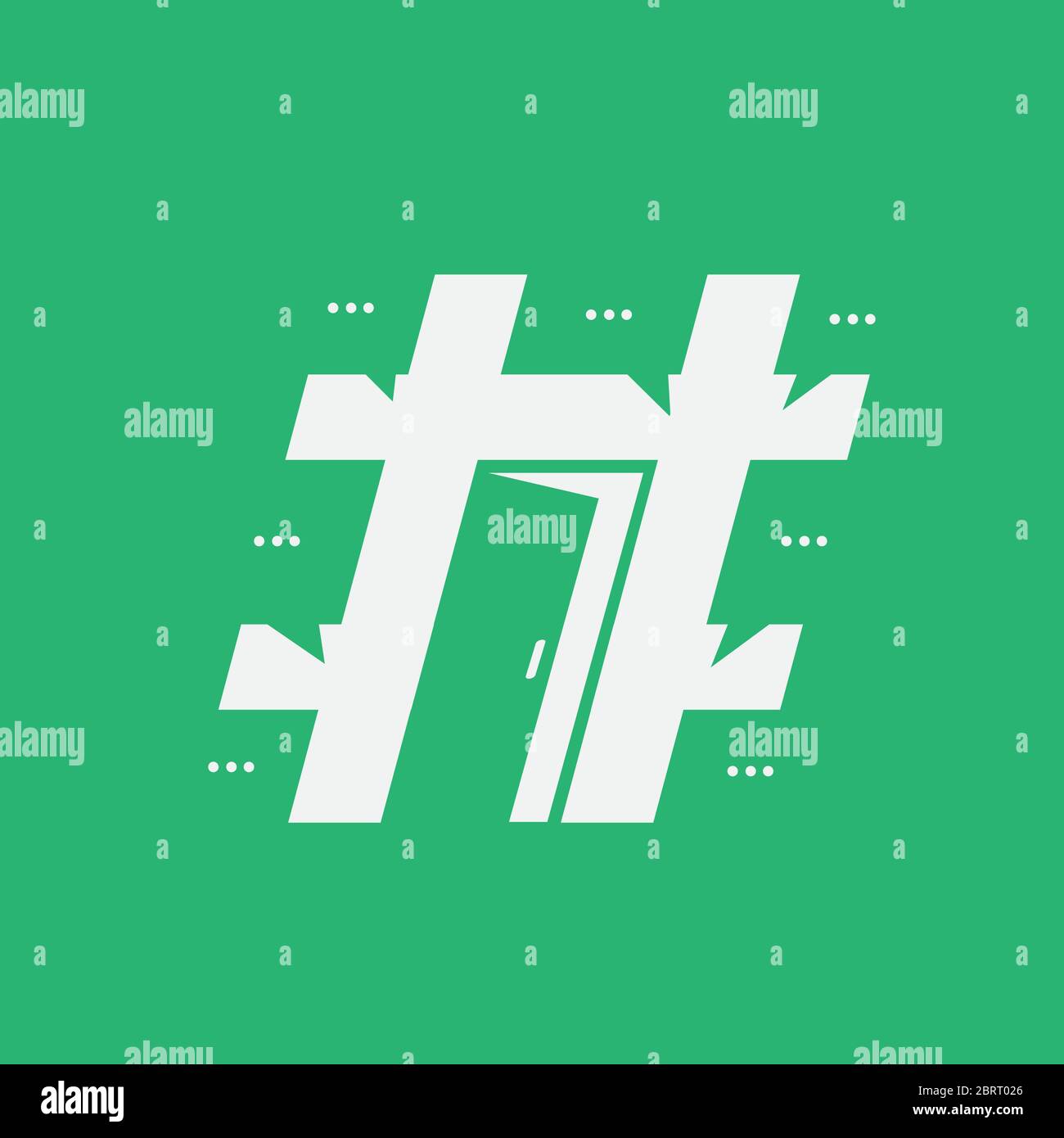 Modello di design del logo della chat room Illustrazione Vettoriale