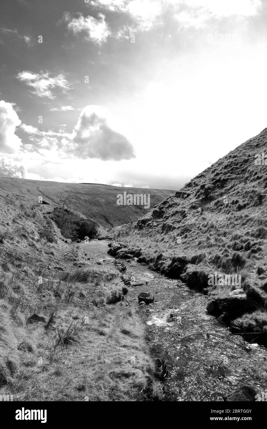 Nant y Llyn sotto la seconda cascata maggiore. Foto Stock