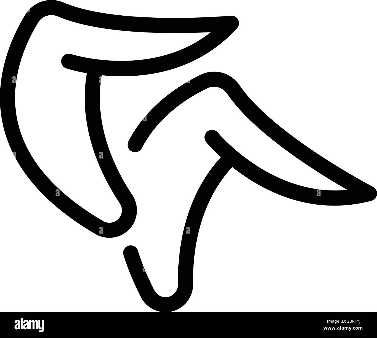Icona ali di pollo, stile contorno Illustrazione Vettoriale