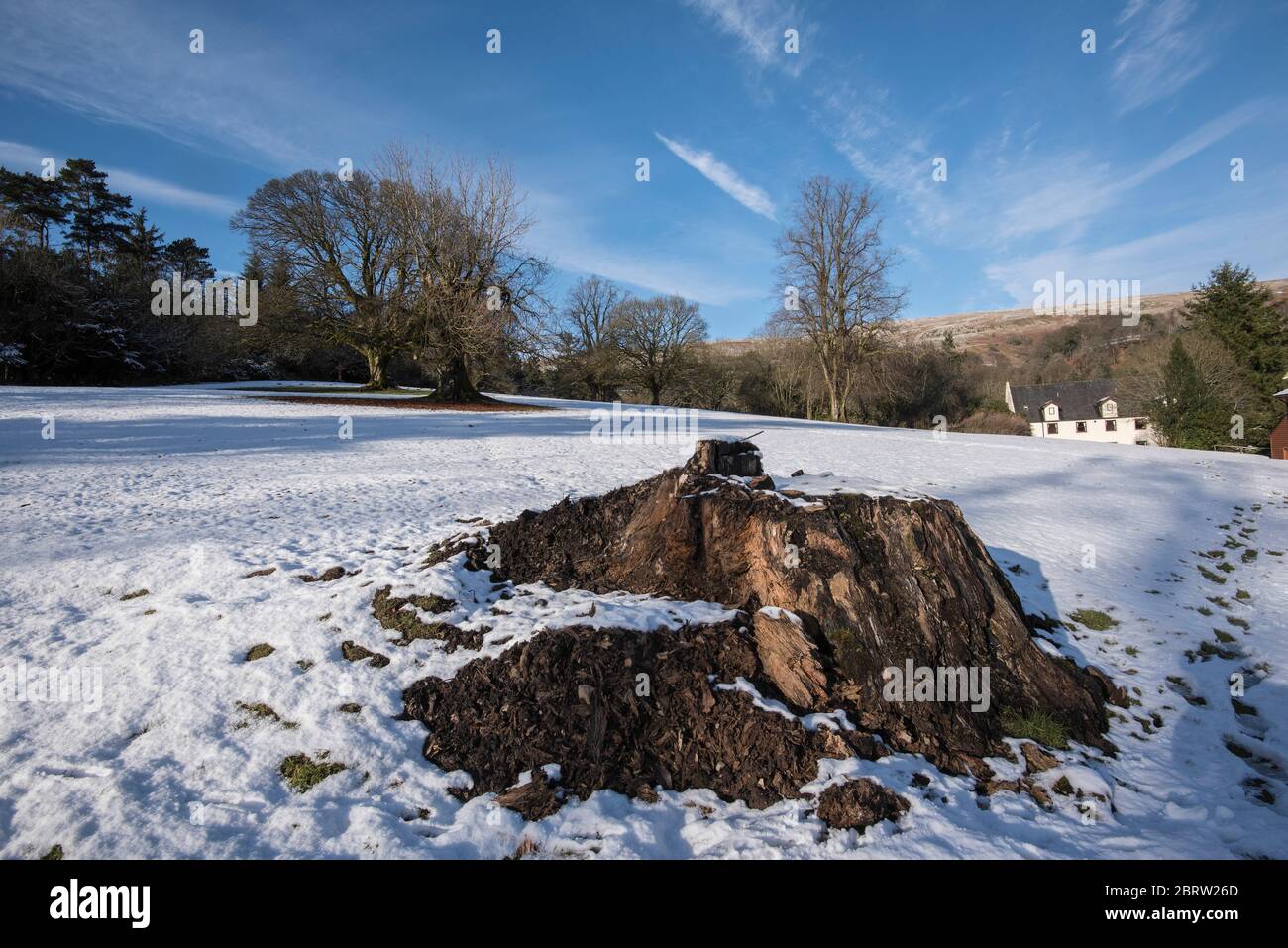 Inverno a Schoenstatt ritiro spirituale Clachan di Campsie vicino Glasgow, Scozia Foto Stock