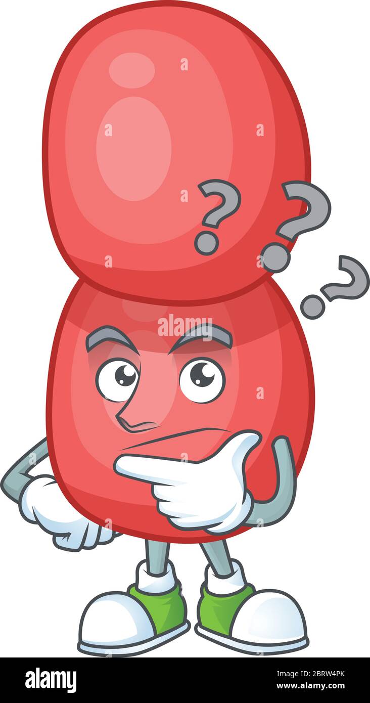 mascot design concetto di neisseria gonorrhoeae con gesto confusibile Illustrazione Vettoriale