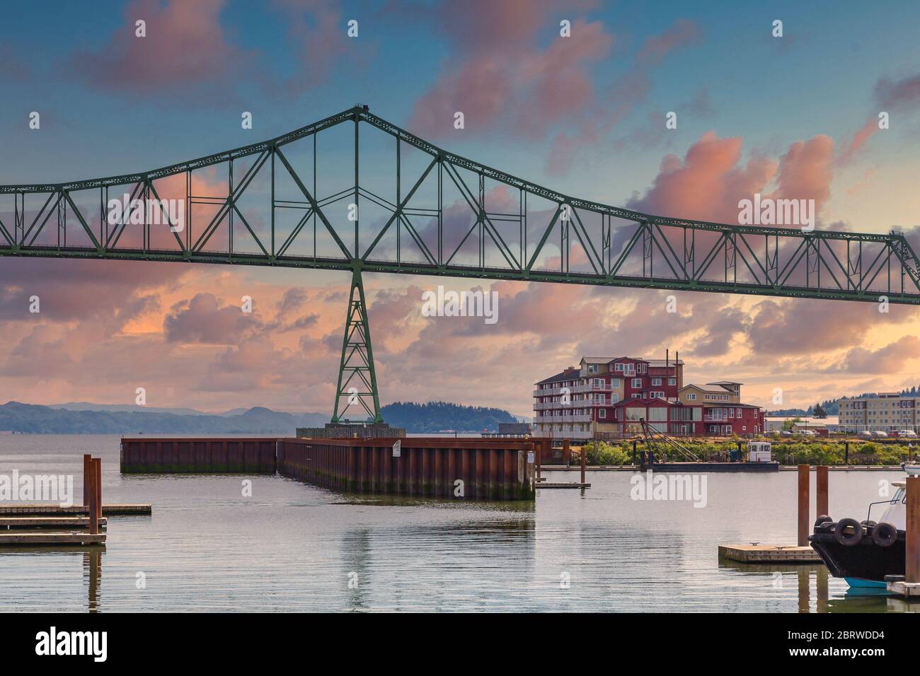 Ponte Astoria al tramonto Foto Stock